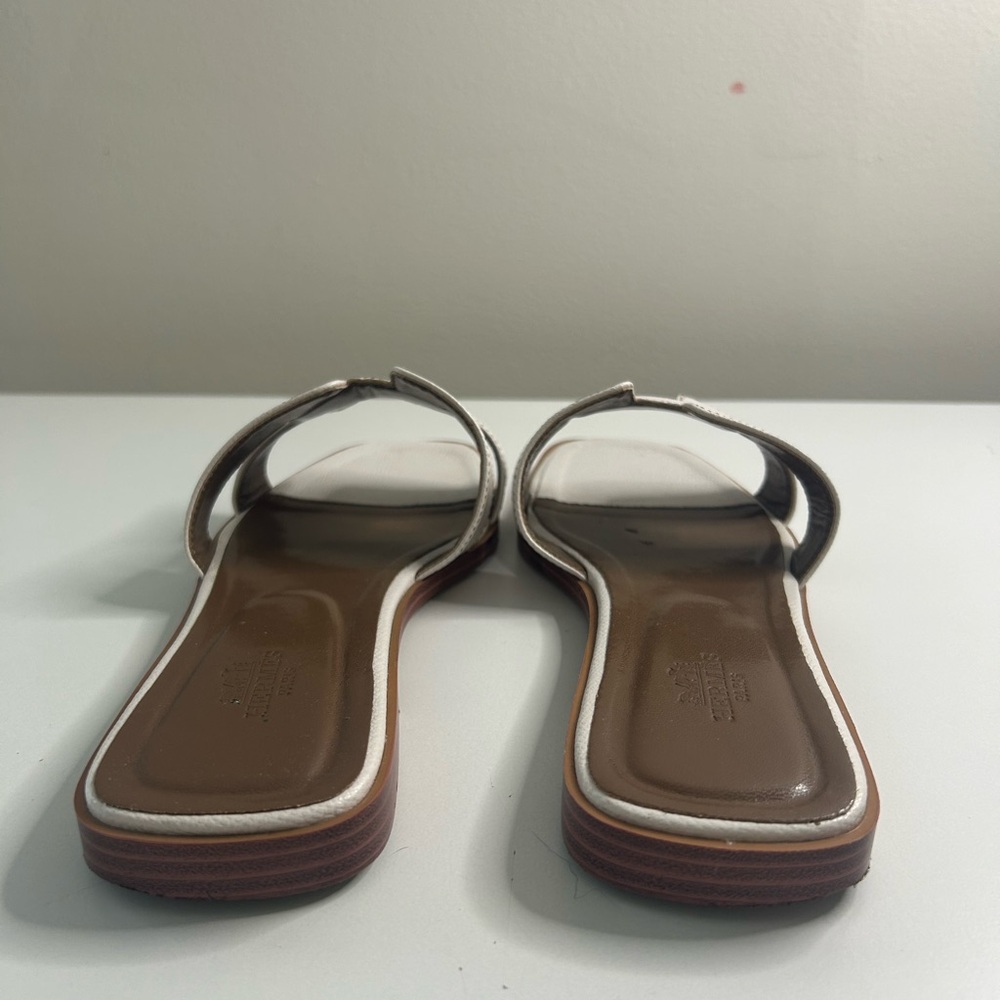 Hermès Oran White Sandal - Picture 10 of 12